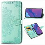 ClickCase Royal Mandala Design Faux Leather Magnetic Card Holder Wallet Kickstand Case Flip Cover For Nokia 2.2 (Sea Green)