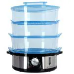 Pringle Health Plus 3 Layer Electric Multi Food Steamer Cooker, Blue