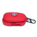 Kolorcase Boat Airdopes 441 Pro Red Silicone Captain America Case Cover with Hook