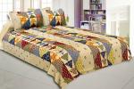Jaipur Fabric Multicolor Cotton Double Bed Sheets With 2 Pillow Covers 274 x 254 cm (DBS7143)