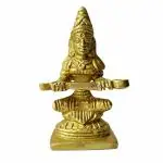 GURU JEE Brass Statue Goddess Annapurna Devi Idol Small Art Goddess of Food Annapurna Murti for Pooja Temple Aarti Religious Gifts