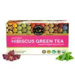 TEACURRY Hibiscus Green Tea (1 Month Pack, 30 Tea Bags) - Helps with Weight Loss, Cholesterol