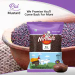 Nirmal’s Spices 2 Kg Mustard Seed (Rai) | Kali Rai | Black Mustard Seeds 500 Gm x 4 Pack
