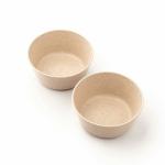 Irida Naturals Rice Husk Breakfast Cereal Bowls for Kitchen, Pack of 2-220 ml Eco Friendly Unbreakable Microwave Safe Salad Serving Bowl Set for Snacks, Rice, Soup, Noodles & Mixing - Soft Beige