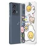 Fashionury Back Cover for Motorola Edge 50 Fusion Designer, Printed,Transparent,Flexible, Silicon -D3136