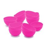 Jaycee Microwave Safe And BPA Free Pink Round Virgin Plastic Multipurpose Bowl - 300 Ml (Pack Of 12)