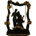 Sigaram 6X5 Inch Swing Romantic Coupl Showpiece For Home Decor, Gift, Table Decor K4211 Decorative Showpiece - 15 cm (Polyresin, Black)