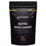 ElectroFizz Matrix Mass Gainer | Weight Gainer with 25+ Essential Vitamins & Minerals, 3gm Creatine, 12gm Protein, 69gm Carbs and 365 Calories -1kg, 30 Servings (Chocolate)(Powder)