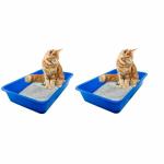 Petcrux Cat Litter Tray Litter Tray (Pack Of 2) (KN-CZYP-BKOX_)