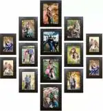 Ag Crafts Wood Glass Photo Frame Black Set ( Black 4X6-4 5X7-6 6X8-4)