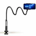 SAIJI Gooseneck Cell Phone Holder Hands Free Flexible Long Arm Bracket Grip