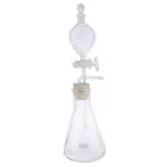 ABGIL Borosilicate Glass Conical Flask Separatory Funnel Stopper Lab Gas Generator Apparaus Kit