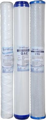 Pireti-Aqua Polypropylene, Carbon Filter Set Wound Gac And Cto (Pack Of 3)