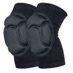 Chekido Knee caps for women men Anti-Collision Cushion Knee pain Pad Supports Safety Guard Protector Running,Walking, Dancing, Gym (Black) (1 Pair)