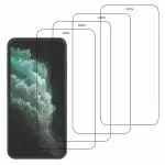 Kite Digital iPhone 11 Pro Transparent Tempered Glass Screen Protector with Full Screen Coverage - Except Edges and Easy Installation Kit (Pack of 4)