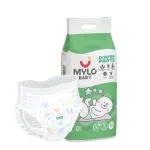Mylo Baby Diaper Pants Small (S) Size 4-8 kgs with Aloe Vera Lotion (42 count) Leak Proof | Lightweight | Rash Free | Breathable | 12 Hours Protection | ADL Technology