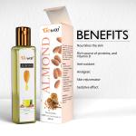 GO WOO Pure Sweet Almond Carrier Body Massage Oil|For Skin Tightening 100 ML