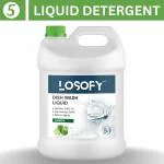 Losofy Dishwash Liquid Gel Leaves No Residue Grease Cleaner For Utensils - Liquid Kitchen Soap Super (5 Liter) S4