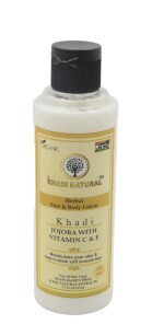 Khadi Natural Herbal Jojoba with Vitamin E & C Face and Body Lotion 210 ML - Deep Hydration and Nourishment for Skin Incomplete