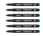 Aristo 0.8mm Pigment Liner 6 Pens, Waterproof Quick Drying Lightfast Pigmented Black Ink Pen Ideal for Technical Drawing Sketching Illustrations Outline Mandala Creative Drawing Pen