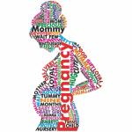 CVANU Pregnancy Typography Vinyl Wall Sticker for Wall Decor