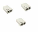 MVTECH ADSL/VDSL/APDT Splitter for Landline Telephone and Broadband Modem Box Internet Phone Filter Splitter (Pack of 3, Multi)