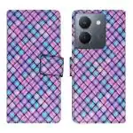 A D Enterprises Mat Purple Flip Cover for Vivo Y36 4G| Magnetic Case| Shock Absorbent| Flip Cover Vivo Y36 4G
