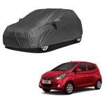 AutoFurnish PREMIUM Grey Car Cover - Hyundai Eon | Water Resistant | Dust and Heat Protection | 190T Taffeta | Triple-Stitched | Elastic Bottom| Heavy Buckle | Mirror Pockets | Stylish Car Accessories (Grey)