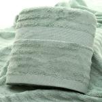 Mush Olive Green Solid Bath Towel