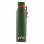 Pexpo Stainless Steel Vacuum Insulated Flask, 850 ml, Military Green | Bosco | Portable, Durable & Keeps Drinks Hot/Cold for 24 Hours