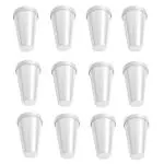 Sensimon Aluminium Cone Shape Homemade Kulfi Mould/Ice Cream Mould Set of 12 (7 x 5 x 2.5 cm), Silver