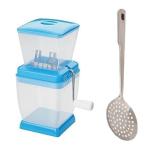 FIRST FRONT Vegetables Plastic Onion Chopper With Stainless Steel Pony Spoons & Multicolour, Pack of 2