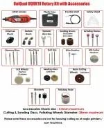 UniQual 140pcs Universal Chuck Rotary Tool Upgraded 32000 RPM with Safety Shield