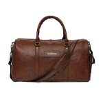 GOLDLINE Vegan 40 L Leather Stylish & Spacious Travel Duffle Bag ( 50x30x30 Cm, Tan)