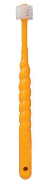 Smart Angel Japan, 360 degree Kids Toothbrush, Rounded Head, Soft Bristles, Orange Color