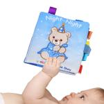 Baby Moo Sleepy Time Educational Learning 3D Cloth Book With Rustle Paper - Multicolour