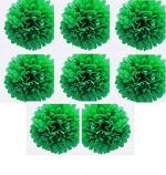 Hippity Hop Paper Green Paper Puff Balls (Pack Of 8)
