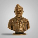 SILAII Handmade Netaji Subhas Chandra Bose Sculpture for Home décor / show piece / Office décor / Table décor - 5 Inch (Antique Bronze Colour)