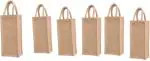 Yuva Garments Jute Bottle Cover Pack Of 6 (Cream)