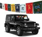 PARTY MIDLINKERZ Tibetan Prayer Multicolor Polyester Car Window Flag