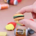 Jellify Fast Food Burger Shaped Theme 4 Non Toxic Erasers And Sharpener For Kids (Pack Of 2)