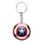 Gabbar All Marvel Series Key Ring with Electric Rechargeable Lighter (Captain America Shield)