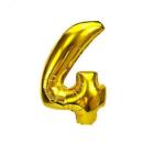 Festiko Black And Gold Balloon Happy Birthday Balloons Letters Birthday Party Decoration Kids Alphabet Ballons All For Celebration Balls (Number 4, 40Inch)