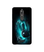 Casotec Cool Headphone Design Printed Silicon Soft TPU Back Case Cover for Micromax Canvas Infinity