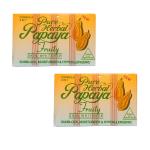 Queue Pure Herbal Papaya Fruity Skin Whitening Soap (135g, Pack of 2)