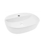 JAQUAR JDR (JAQUAR DESIGNER RANGE) Series Table Top WASH BASIN (White) With Faucet Hole | 500x380x120mm, Oval | Ceramic Basin/Sink for Bathroom, Living Room | Table / Counter Top | JDS-WHT-25937