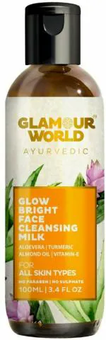 GLAMOUR WORLD Ayurvedic Glow Bright Face Cleansing Milk - Organic Cleanser Face Wash (100 ml)