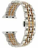 Easkay Stainless Steel Smart Watch Strap for Apple Watch Series of 42, 44 and 45 mm (Multicolor)