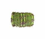 Aashirwad Traders Handmade Pista Green Plastic and Silk Thread Kundan Bangle (Women) - 2.6 (set of 16)