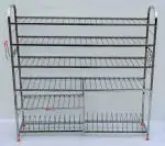 TSW Stainless Steel Square Pipe Stand Utensil Kitchen Rack,Silver (91x91x25cm)